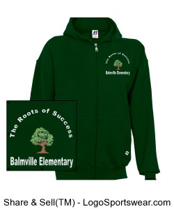Balmville Adult Hoodie Green Design Zoom